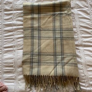 Tan and Gray Plaid Jcrew Scarf